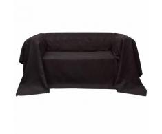 vidaXL Housse de canapé Micro-suède Marron 210x280 cm