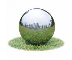 vidaXL Sphère de fontaine de jardin avec LED Acier inoxydable 20 cm