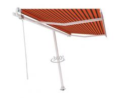 vidaXL Auvent automatique sur pied 450x300 cm Orange/marron