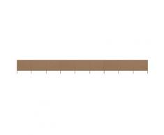 vidaXL Paravent 9 panneaux Tissu 1200 x 120 cm Taupe