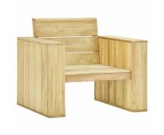 vidaXL Chaise de jardin 89x76x76 cm Bois de pin imprégné