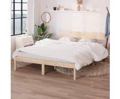 vidaXL Cadre de lit Bois de pin massif 120x190 cm UK petit double