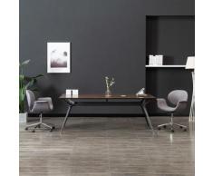 vidaXL Chaise pivotante de bureau Gris Tissu