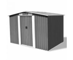 vidaXL Abri de stockage pour jardin Métal Gris 257 x 205 x 178 cm