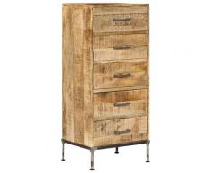 vidaXL Coffre à tiroirs 45 x 35 x 106 cm Bois de manguier massif