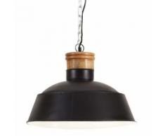 vidaXL Lampe suspendue industrielle 42 cm Noir E27
