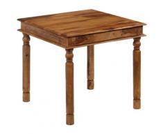 vidaXL Table de salle à manger Bois de Sesham massif 80 x 80 x 77 cm