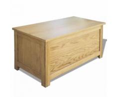vidaXL Coffre de rangement 90 x 45 x 45 cm Bois de chêne massif