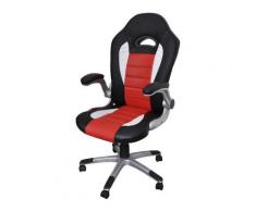 vidaXL Fauteuil de bureau Cuir synthétique au design moderne Rouge