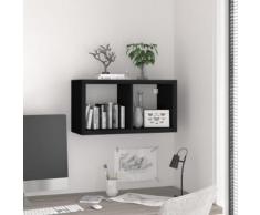 vidaXL Étagère murale sous forme de cube Noir 69,5x29,5x37 cm MDF