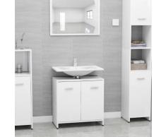 vidaXL Armoire de salle de bain Blanc 60x33x58 cm Aggloméré