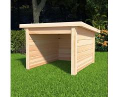 vidaXL Garage pour tondeuse à gazon 92x104x59,5 cm Pinède solide 19 mm