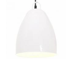 vidaXL Lampe suspendue industrielle 25 W Blanc Rond 32 cm E27