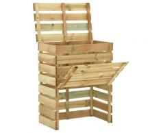 vidaXL Composteur de jardin à lattes 80x50x100 cm Bois de pin imprégné