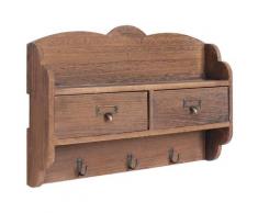 vidaXL Porte-manteau mural Marron 50x10x34 cm Bois