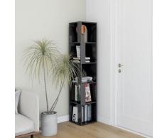 vidaXL Armoire d'angle Gris brillant 33x33x164,5 cm Aggloméré