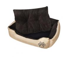 vidaXL Panier chaud pour chien avec coussin rembourré taille L