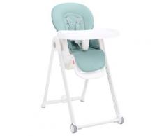 vidaXL Chaise haute bébé Turquoise Aluminium