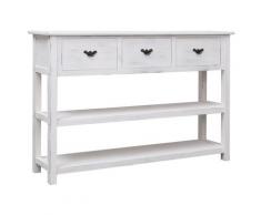 vidaXL Buffet Antique Blanc 115 x 30 x 76 cm Bois