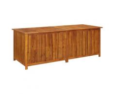 vidaXL Boîte de rangement de jardin 200x80x75 cm Bois d'acacia solide