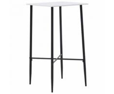 vidaXL Table de bar Blanc 60 x 60 x 111 cm MDF
