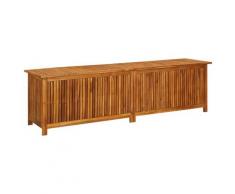 vidaXL Boîte de rangement de jardin 200x50x58 cm Bois d'acacia solide