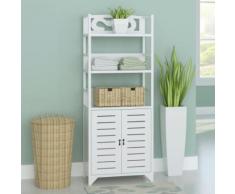 vidaXL Armoire de salle de bain Albuquerque Bois Blanc 46x24x117,5 cm
