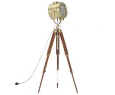 vidaXL Lampadaire à trépied Bois de manguier massif 165 cm