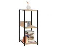 vidaXL Étagère à livre petite Noir et chêne 33,5x39,6x79,7cm Aggloméré