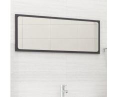 vidaXL Miroir de salle de bain Gris 90x1,5x37 cm Aggloméré