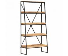 vidaXL Bibliothèque à 5 niveaux 90x39x180 cm Bois de manguier solide