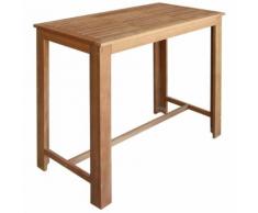 vidaXL Table de bar Bois d'acacia massif 120 x 60 x 105 cm