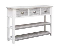 vidaXL Buffet Antique Gris 115 x 30 x 76 cm Bois