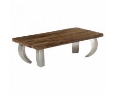 vidaXL Table basse Opium Bois de récupération et acier 110x60x35 cm