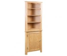 vidaXL Armoire d'angle 59 x 36 x 180 cm Bois de chêne massif