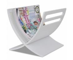 vidaXL Porte-revue en bois Blanc
