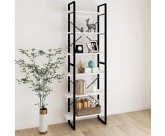 vidaXL Armoire haute Blanc 80x30x210 cm Bois de pin solide