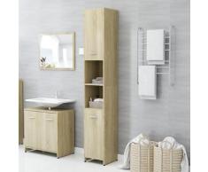vidaXL Armoire de salle de bain Chêne sonoma 30x30x183,5 cm Aggloméré