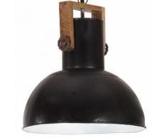 vidaXL Lampe suspendue industrielle 25 W Noir Rond Manguier 42 cm E27