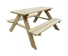 vidaXL Table de pique-nique pour enfants 89 x 89,6 x 50,8 cm Pinède