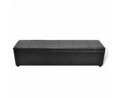 vidaXL Banc de rangement Noir Taille grande