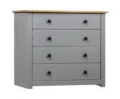 vidaXL Armoire latérale Gris 80x40x73 cm Pin Assortiment Panama