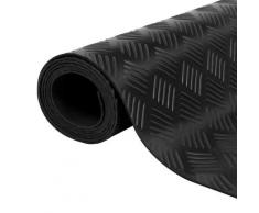 vidaXL Tapis en caoutchouc antidérapant 5 x 1 m Modèle strié