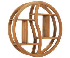 vidaXL Étagère murale Yin Yang 60x15x60 cm Bois de teck massif