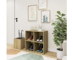 vidaXL Armoire à chaussures Chêne Sonoma 105x35,5x70 cm Aggloméré