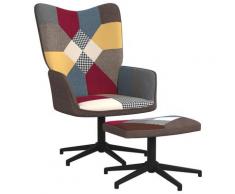 vidaXL Chaise de relaxation avec repose-pied Patchwork Tissu