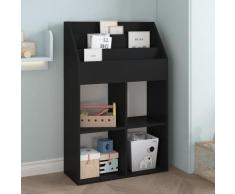 vidaXL Porte-revue pour enfants Noir 71x30x114 cm Aggloméré