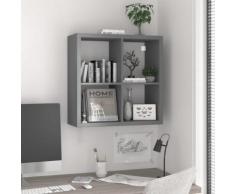 vidaXL Étagère murale sous forme de cube Gris 69,5x29,5x69,5 cm MDF
