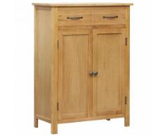 vidaXL Armoire à chaussures 76x37x105 cm Bois de chêne solide