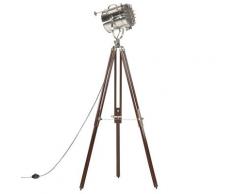 vidaXL Lampadaire à trépied Bois de manguier massif 180 cm